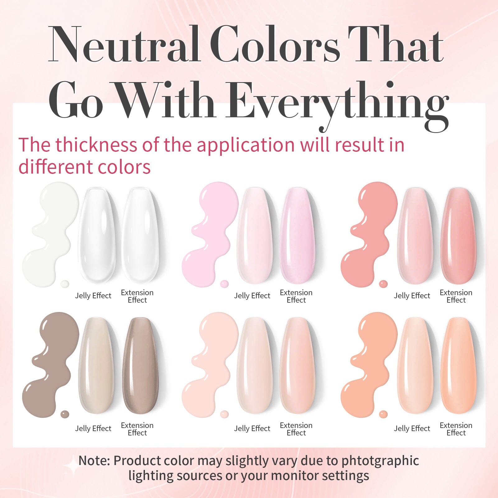 6 Colors 8 in 1 Builder Gel Polish Set 7ml Gel Nail Polish BORN PRETTY 