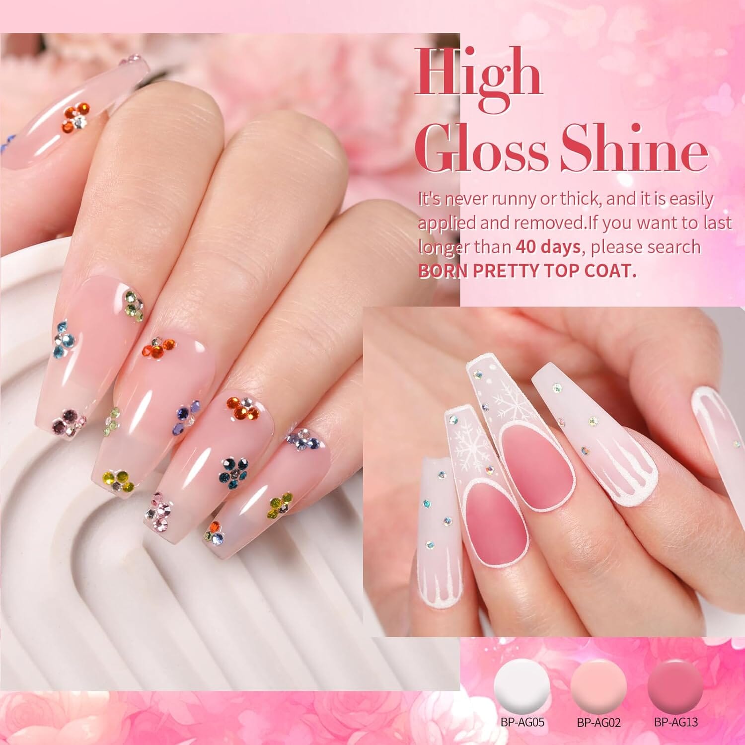[US ONLY] Anna's Garden 33 Colors Jelly Gel Polish Set 6ml with 6pcs Base Top Coat Kit 10ml Gel Nail Polish BORN PRETTY 