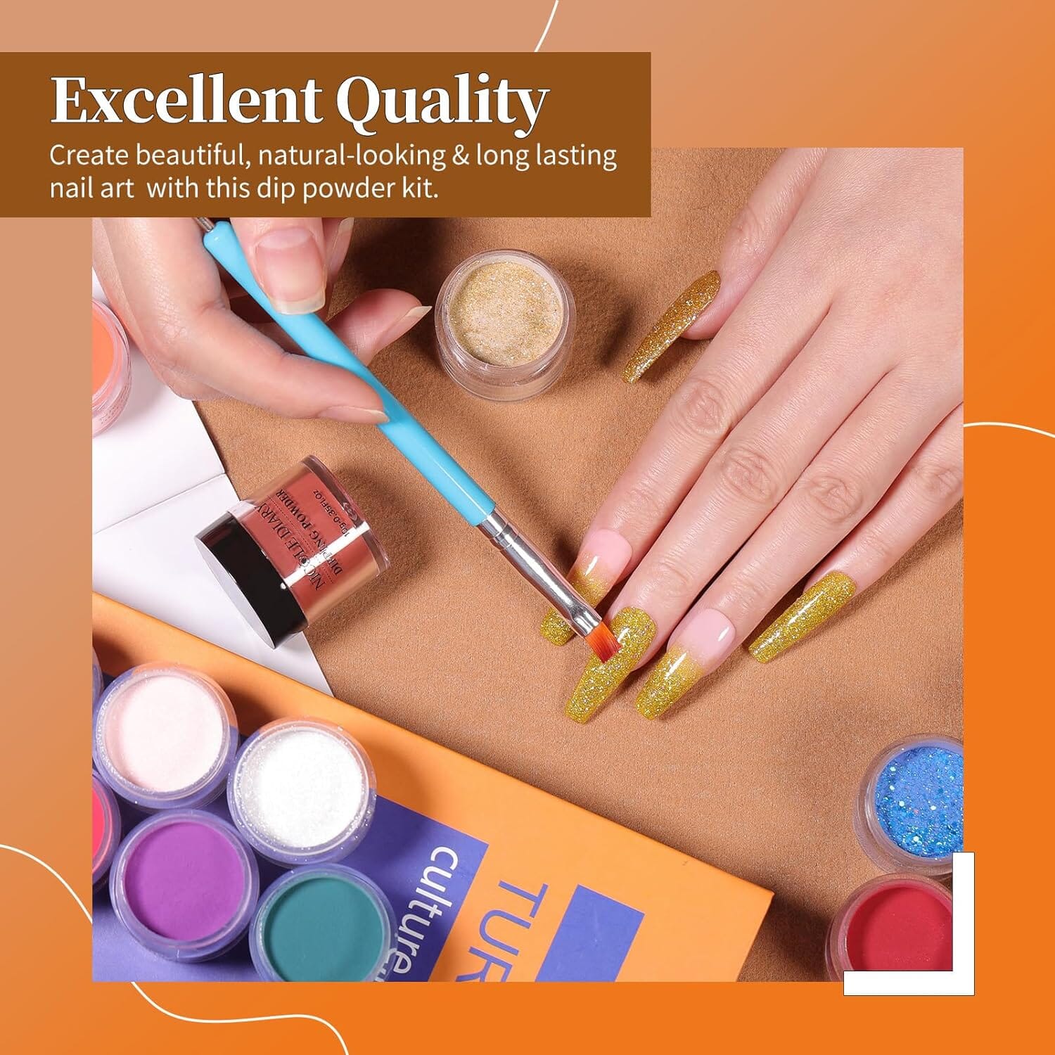 [US ONLY] 36 Colors Dipping Nail Powder Set BORN PRETTY 