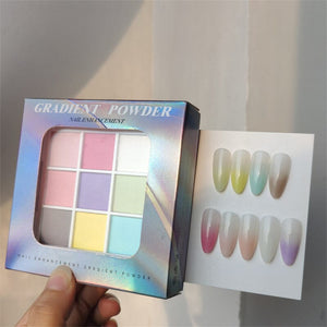 9 Grids Solid Ombre Nail Powder Nail Powder No Brand 