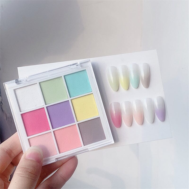 9 Grids Solid Ombre Nail Powder Nail Powder No Brand 