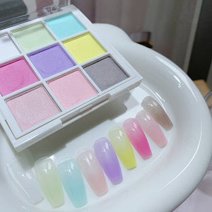 9 Grids Solid Ombre Nail Powder Nail Powder No Brand 