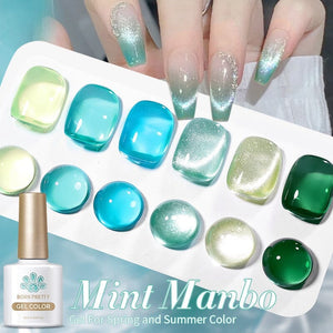 6 Colors Mint Manbo Gel Polish Set 01 10ml Gel Nail Polish BORN PRETTY 