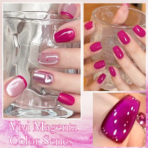 6 Colors Vivi Magenta Gel Polish Set 03 10ml Gel Nail Polish BORN PRETTY 