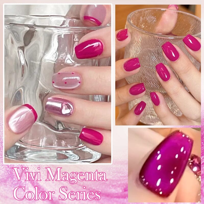 6 Colors Vivi Magenta Gel Polish Set 03 10ml Gel Nail Polish BORN PRETTY 