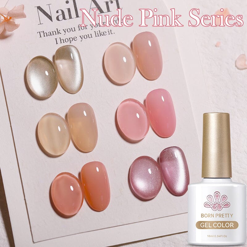 6 Colors Nude Pink Gel Polish Set 04 10ml Gel Nail Polish BORN PRETTY 