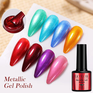 Metallic Gel Polish 7ml Gel Nail Polish LILYCUTE 
