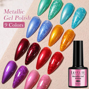 Metallic Gel Polish 7ml Gel Nail Polish LILYCUTE 