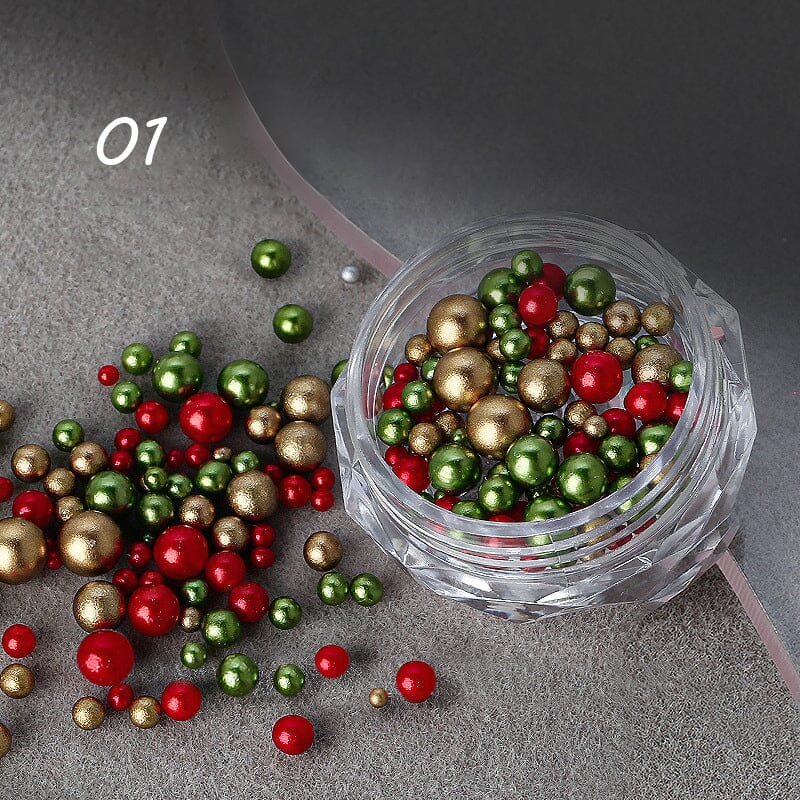 Christmas Peals Stones 3D Nail Decoration Nail Decoration No Brand 