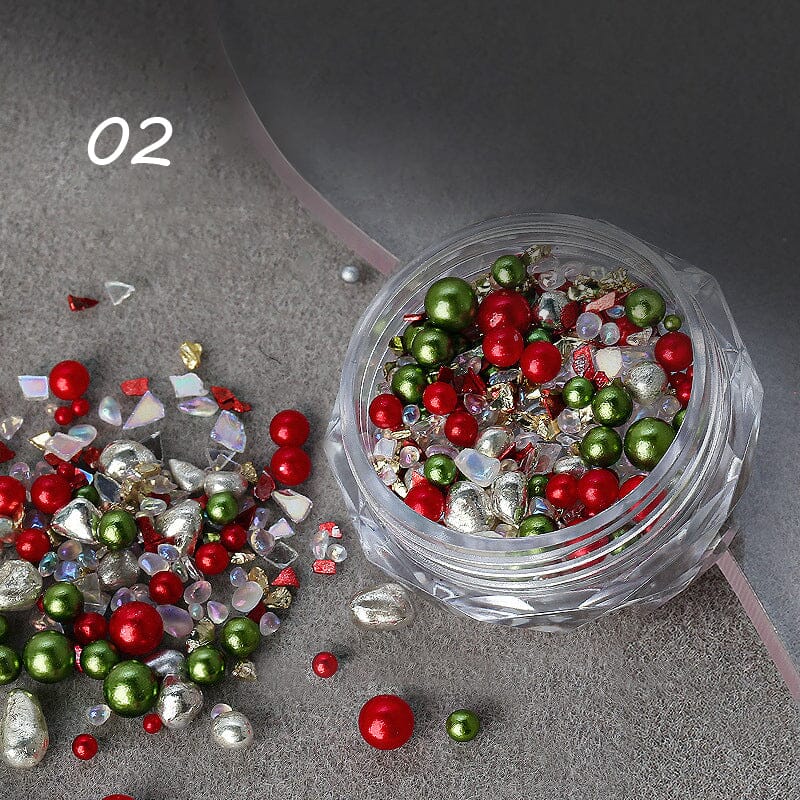Christmas Peals Stones 3D Nail Decoration Nail Decoration No Brand 02 