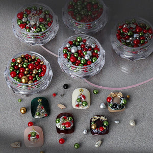 Christmas Peals Stones 3D Nail Decoration Nail Decoration No Brand 