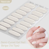 16 Tips Semi-Cured Gel Nail Strips C001-C056 Nail Sticker Harunouta C003 