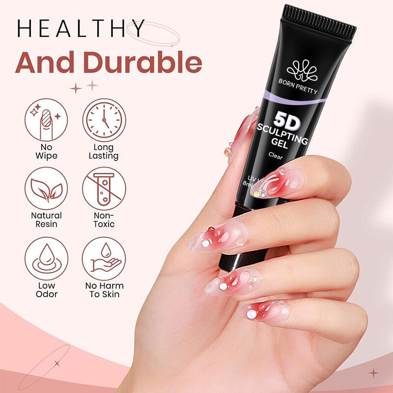 5D Sculpting Gel Clear 8ml Gel Nail Polish BORN PRETTY 