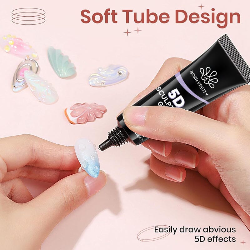 5D Sculpting Gel Clear 8ml Gel Nail Polish BORN PRETTY 