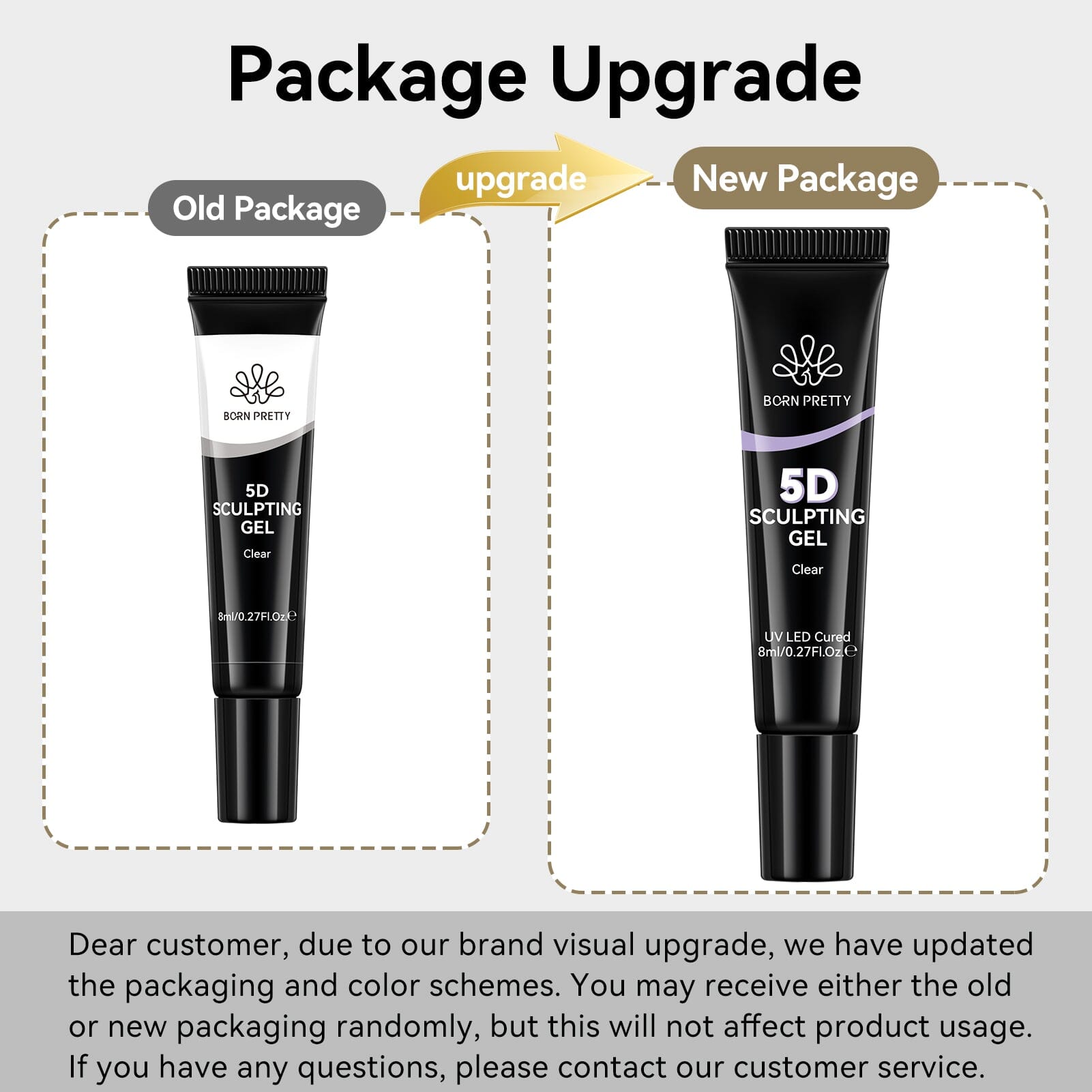 5D Sculpting Gel Clear 8ml Gel Nail Polish BORN PRETTY 