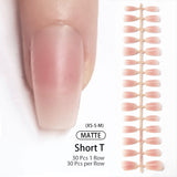 30pcs Press on Nails Matte XS+S+M Sizes Fake Nail Tips