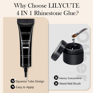 4 in 1 Rhinestone Glue 15ml Clearance LILYCUTE 