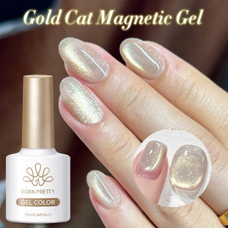 Gold Cat Magnetic Gel MY215 Classic Poetry 10ml Gel Nail Polish BORN PRETTY 