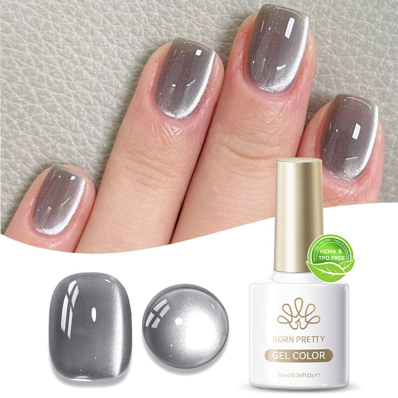 Water Light Cat Magnetic Gel Polish MY78 Smoky Aash 10ml HEMA/TPO FREE Gel Nail Polish BORN PRETTY 