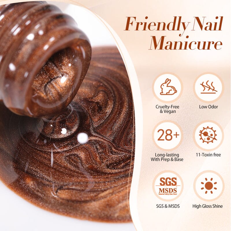 Water Light Cat Magnetic Gel Polish MY79 Caramel 10ml HEMA/TPO FREE Gel Nail Polish BORN PRETTY 