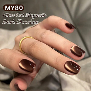Water Light Cat Magnetic Gel Polish MY80 Dark Chocolate 10ml HEMA/TPO FREE Gel Nail Polish BORN PRETTY 