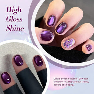 Water Light Cat Magnetic Gel Polish MY81 Purple Mystery 10ml HEMA/TPO FREE Gel Nail Polish BORN PRETTY 