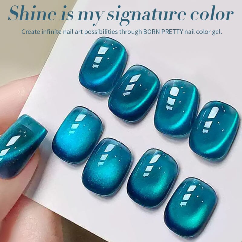 Water Light Cat Magnetic Gel Polish MY83 Sea Blue 10ml HEMA/TPO FREE Gel Nail Polish BORN PRETTY 