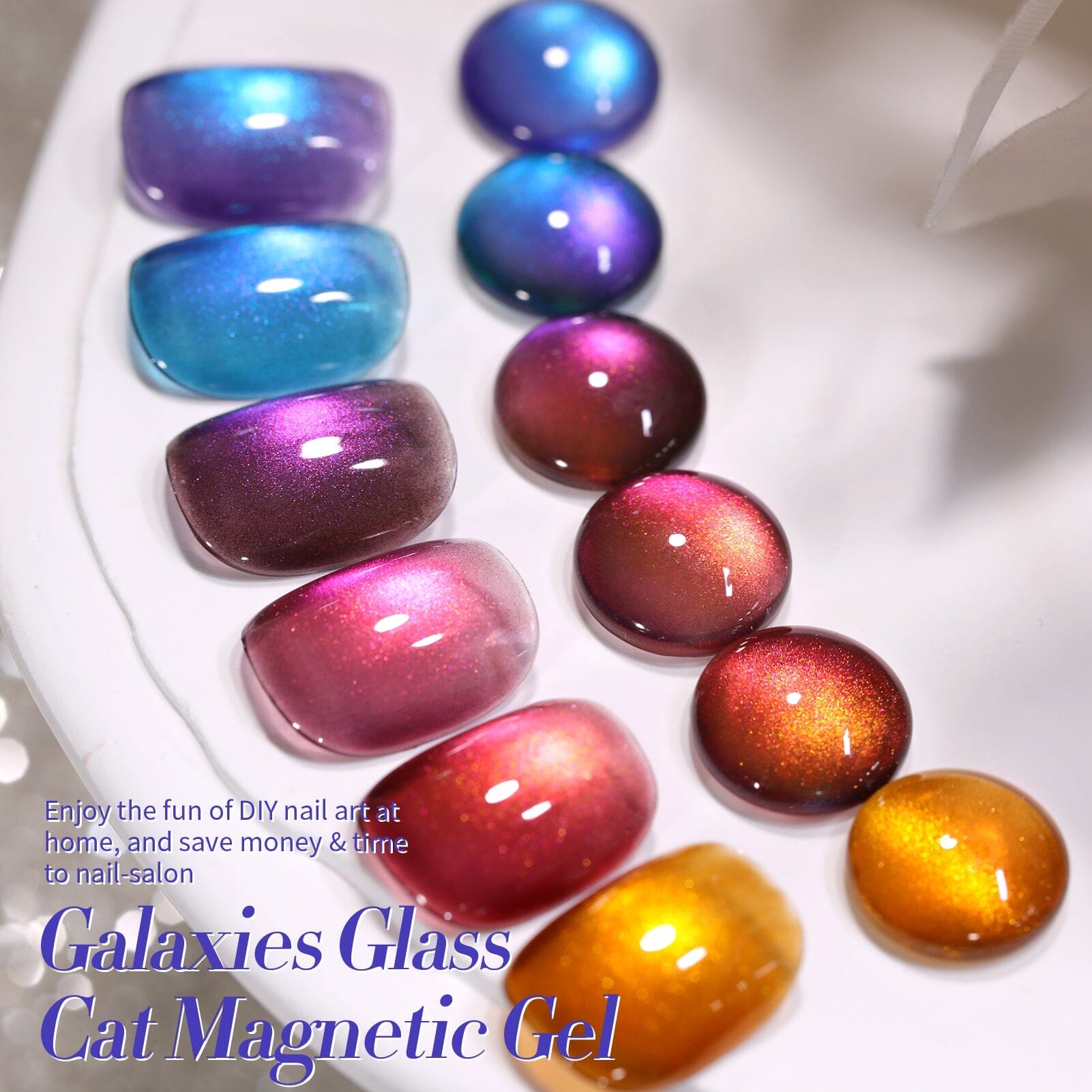 6 Colors Galaxies Glass Cat Magnetic Gel Polish Set 7ml Gel Nail Polish BORN PRETTY 