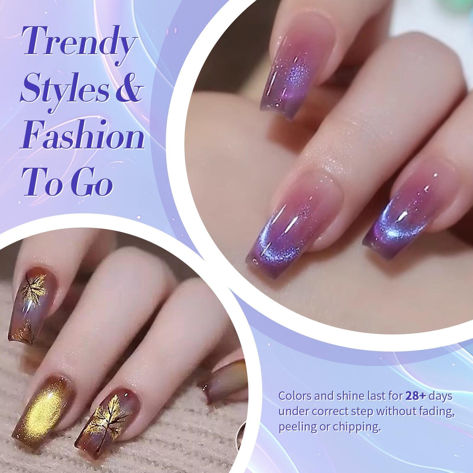 6 Colors Galaxies Glass Cat Magnetic Gel Polish Set 7ml Gel Nail Polish BORN PRETTY 