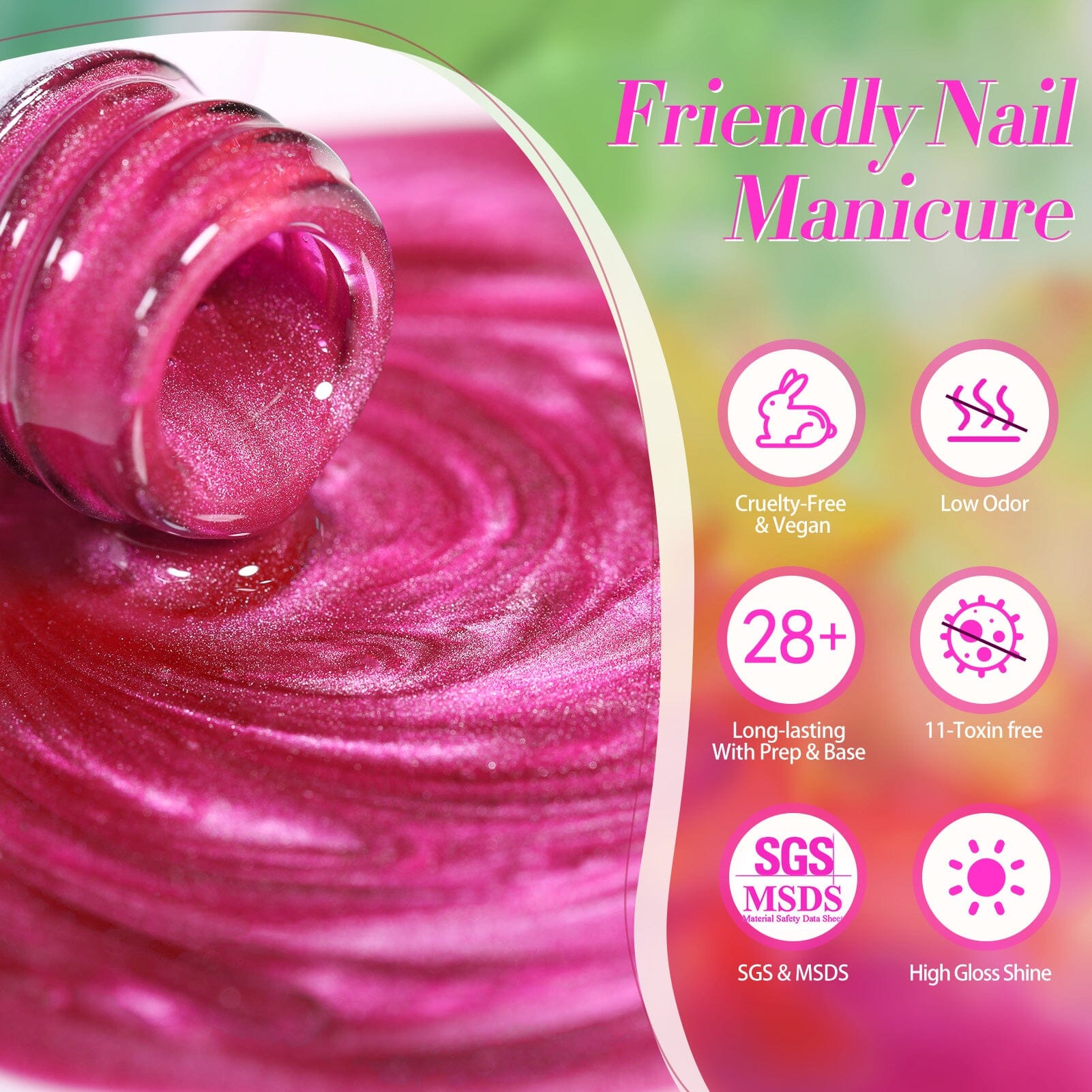 6 Colors Neon Glass Cat Magnetic Gel 7ml Gel Nail Polish BORN PRETTY 