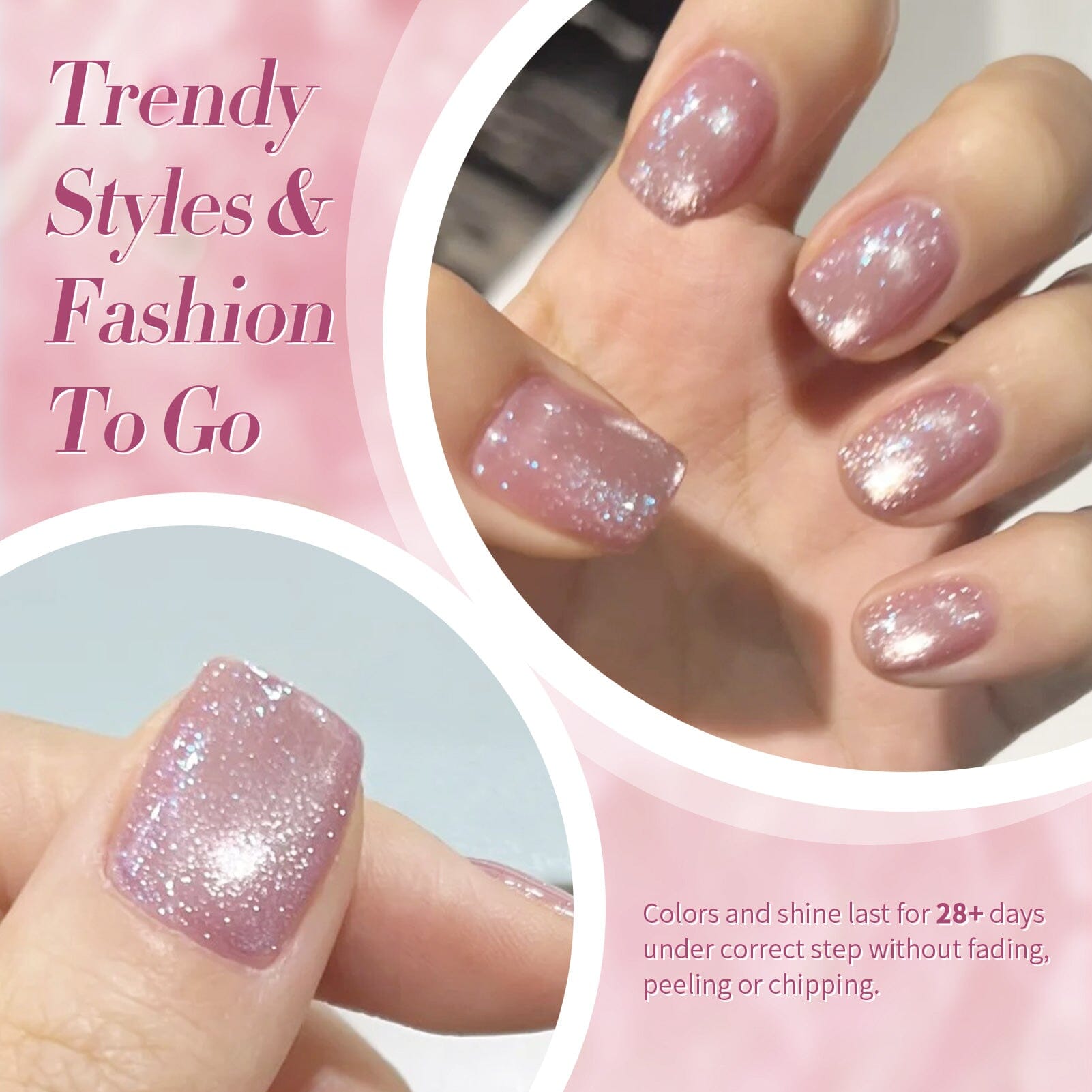 6 Colors Jelly Pink Cat Magnetic Gel Polish Set 7ml Gel Nail Polish BORN PRETTY 