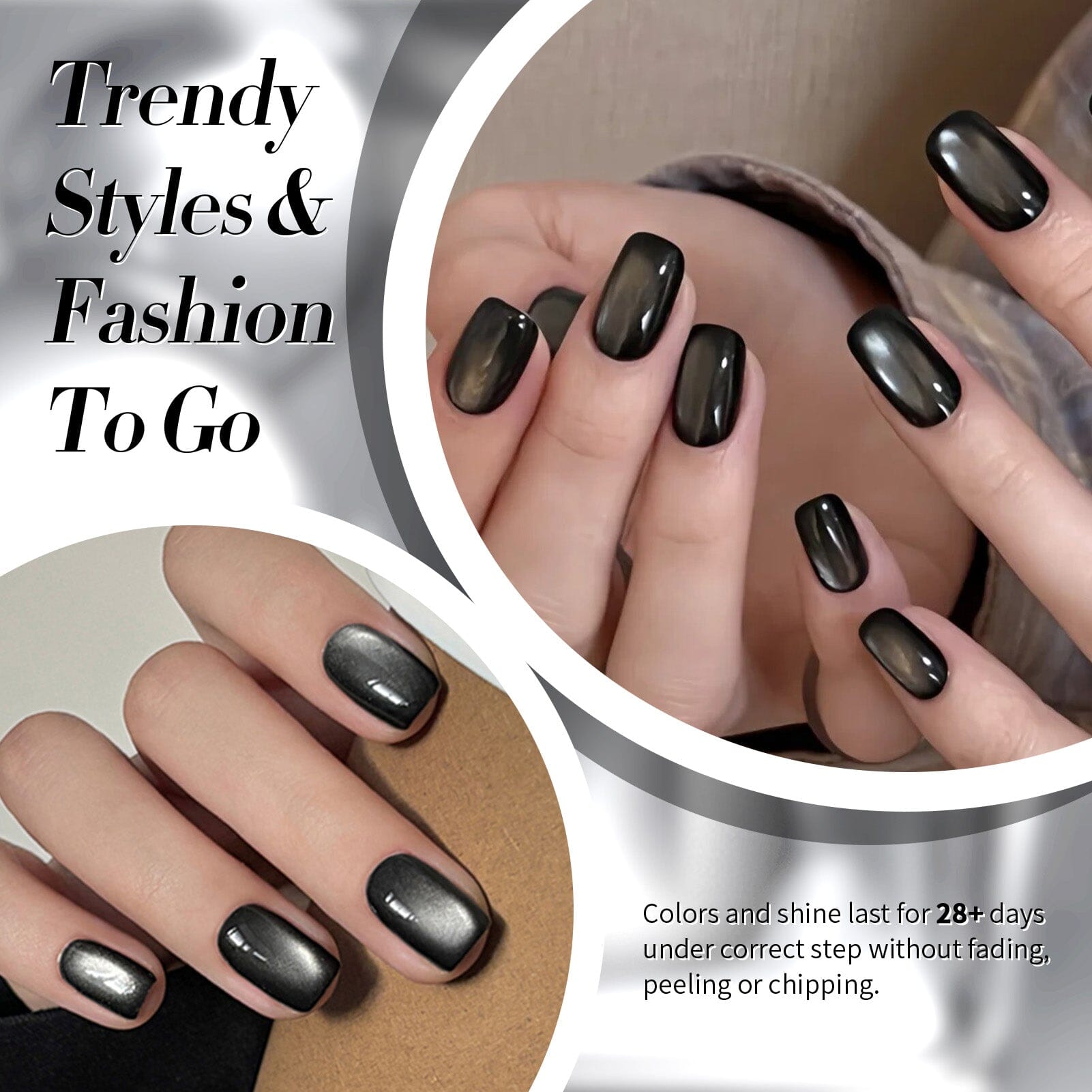 Black Glass Cat Magnetic Gel Polish 15ml Gel Nail Polish BORN PRETTY 