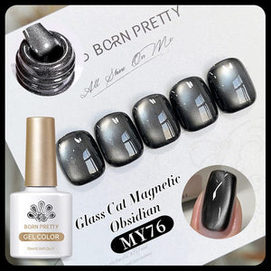 Black Glass Cat Magnetic Gel Polish 10ml Gel Nail Polish BORN PRETTY 
