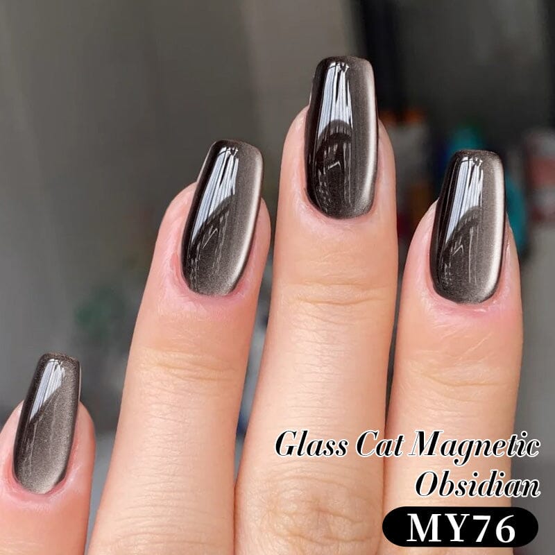 Black Glass Cat Magnetic Gel Polish MY76 Obsidian 10ml Gel Nail Polish BORN PRETTY 