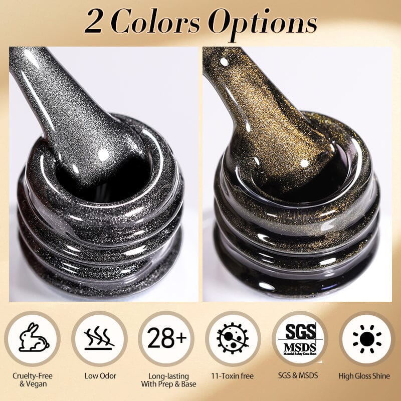 Black Glass Cat Magnetic Gel Polish 10ml Gel Nail Polish BORN PRETTY 