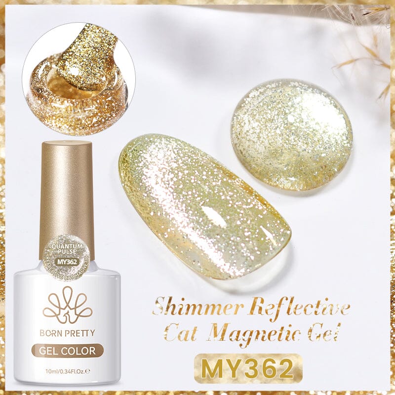Reflective Cat Magnetic Gel MY362 Quantum Pulse 10ml Gel Nail Polish BORN PRETTY 
