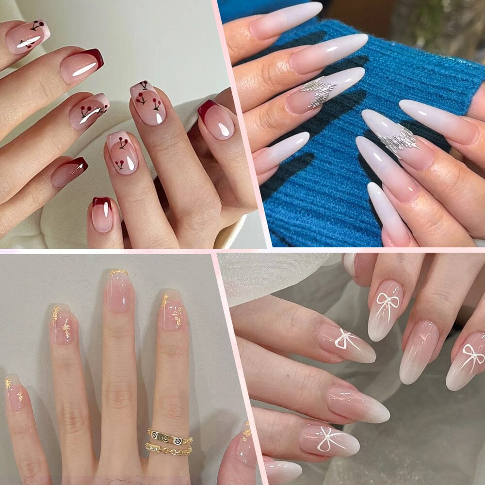 20 Tips Semi-Cured Gel Nail Strips N079-N088 Nail Sticker Harunouta 