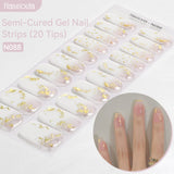 20 Tips Semi-Cured Gel Nail Strips N079-N088 Nail Sticker Harunouta N088 