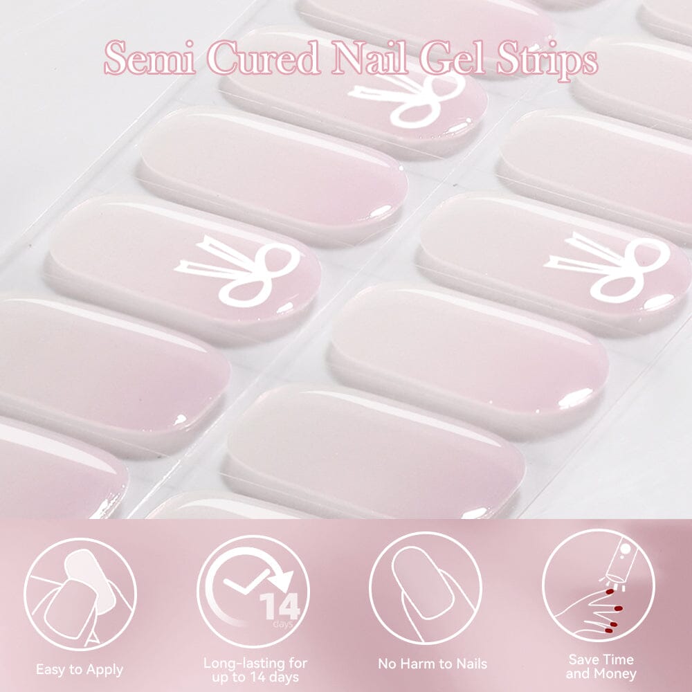 20 Tips Semi-Cured Gel Nail Strips N079-N088 Nail Sticker Harunouta 