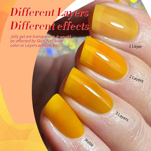 6 Colors Rainbow Gleam Ice Jelly Gel 7ml Gel Nail Polish BORN PRETTY 