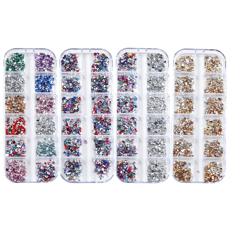 Mini Magic Rhinestone 12 Grids Mini Mixed Rhinestones 3D Nail Decorations – BORN PRETTY