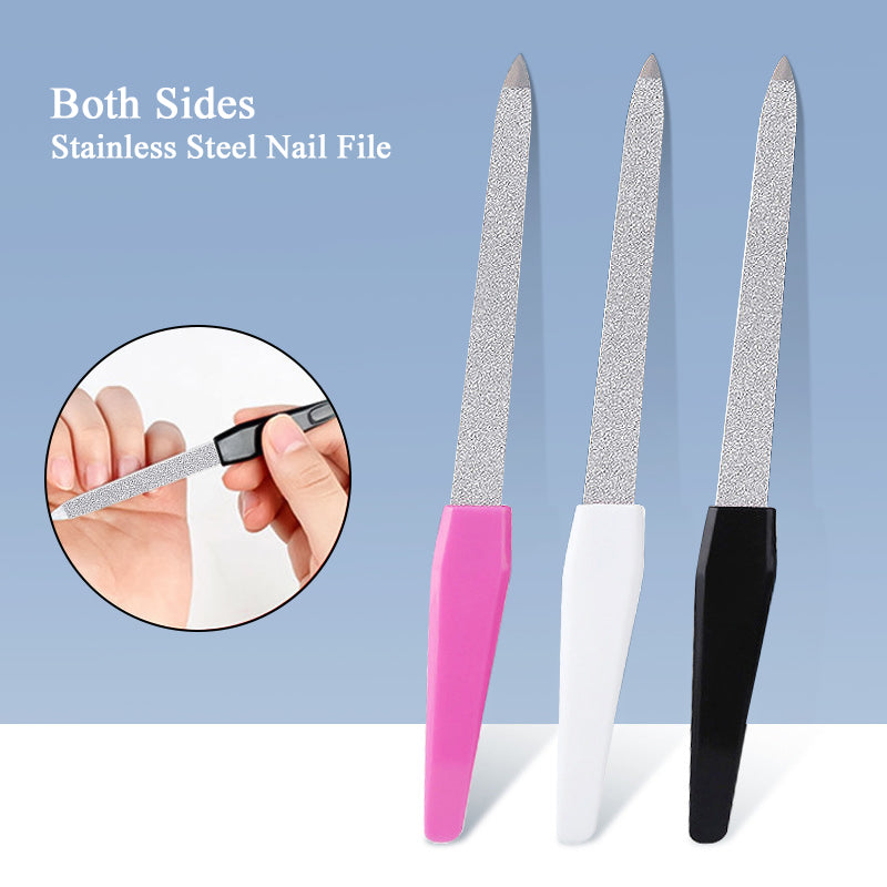 Metal Nail File Pink 15.4cm