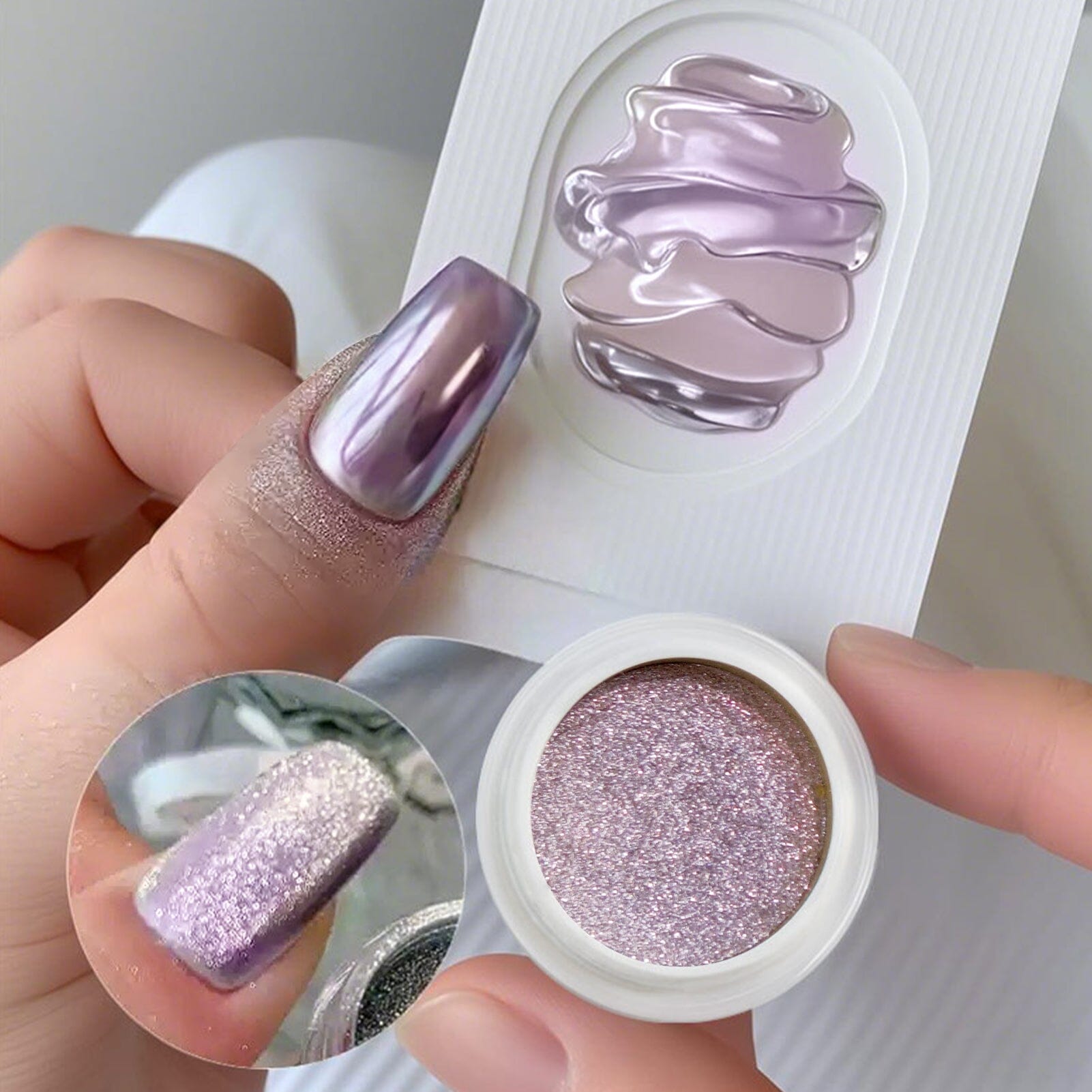 Purple Cat Magnetic Chrome Powder Nail Powder BORN PRETTY 