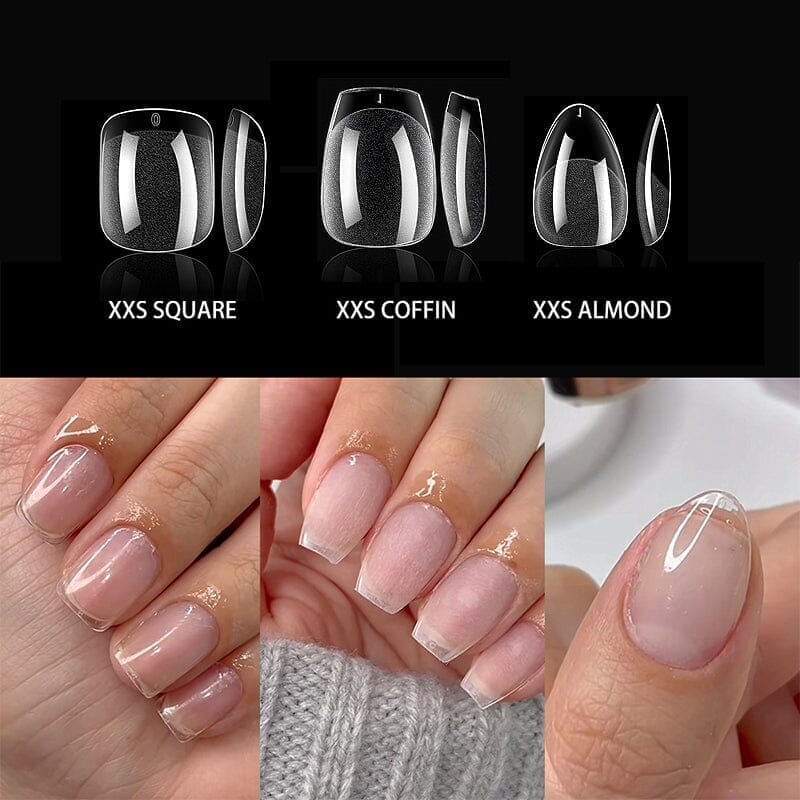 240pcs Square Round Semi-Matte False Nail Tips Nail Tips No Brand 