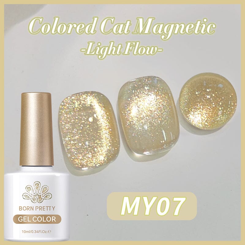 Light Flow Colored Cat Magnetic Gel Polish 10ml Gel Nail Polish BORN PRETTY MY07 