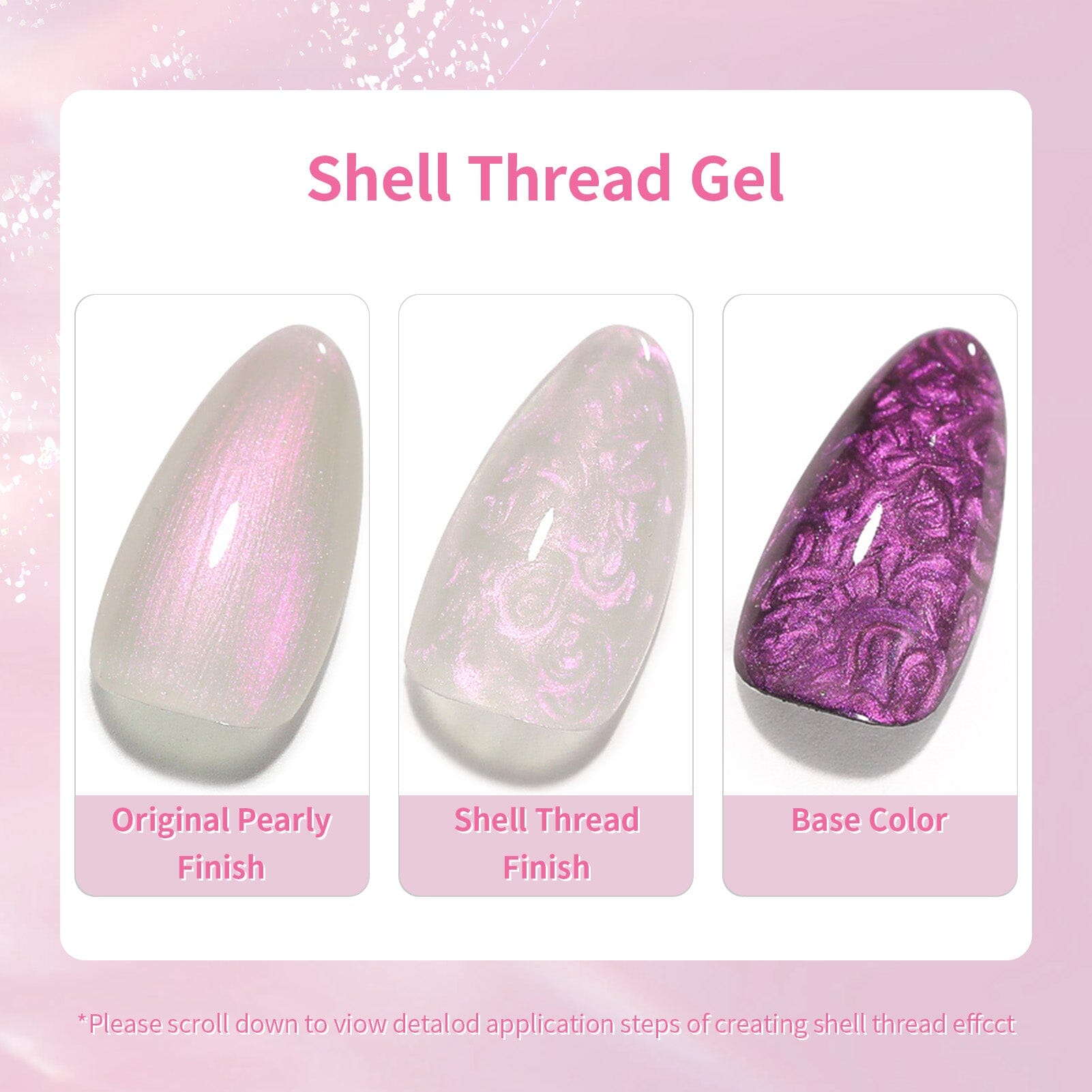 6 Colors Pearl Thread Swirl Gel Polish Set T02 Nebulas 7ml Gel Nail Polish BORN PRETTY 