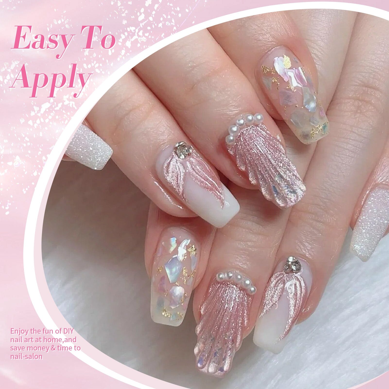 6 Colors Pearl Thread Swirl Gel Polish Set T02 Nebulas 7ml Gel Nail Polish BORN PRETTY 