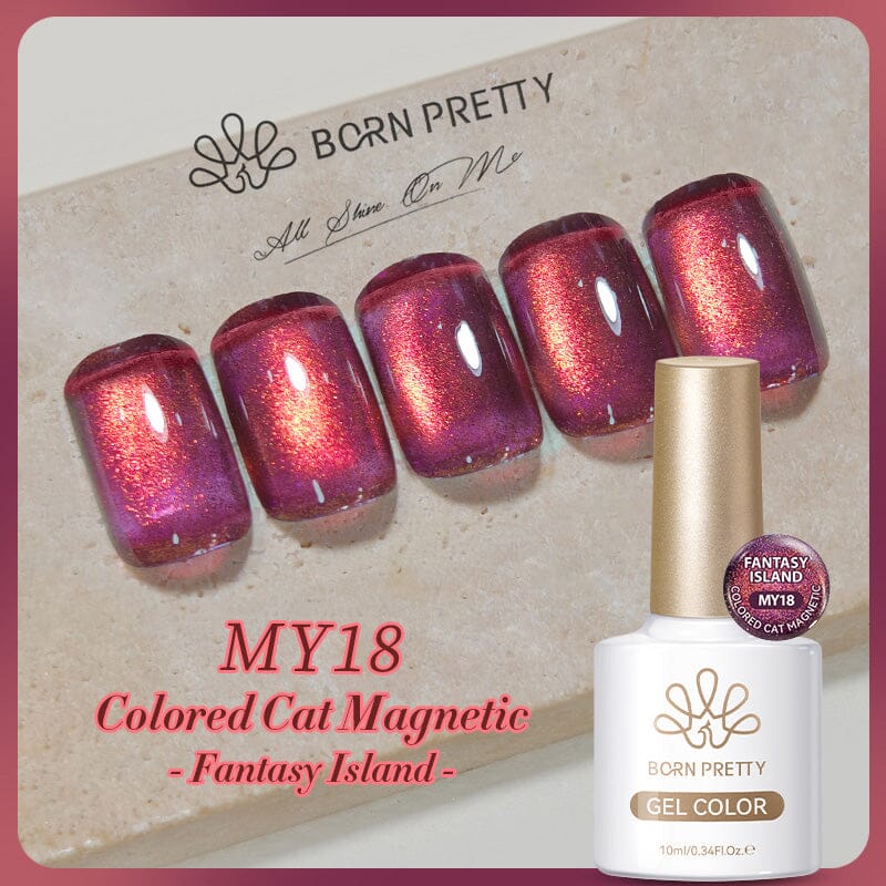 Colored Cat Magnetic Gel Fantasy Island 10ml Gel Nail Polish BORN PRETTY 