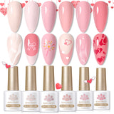 6 Bottles Color Gel Polish Set 7ml