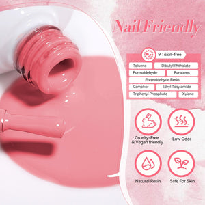 6 Colors Pink Gel Polish Set S01 Barely Beauty 7ml Gel Nail Polish BORN PRETTY 